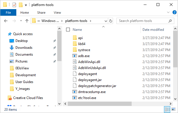 open the ABD folder and launch the Windows Powershell or Command Prompt within it.