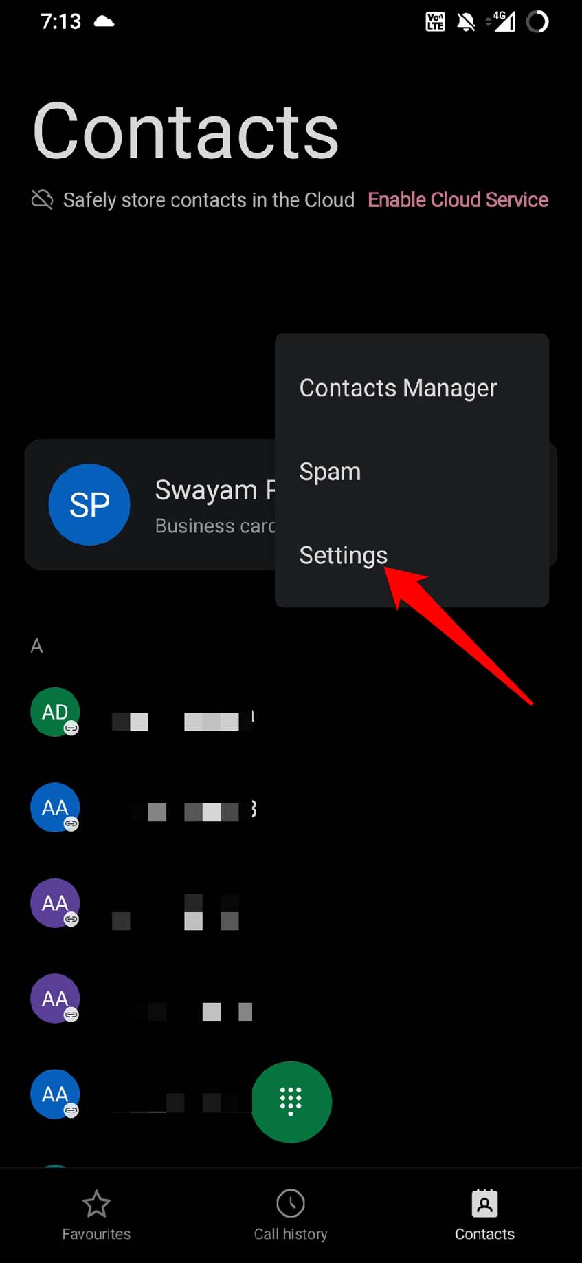 phone app settings android