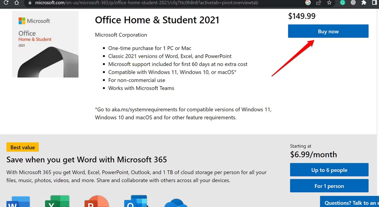 purchase MS Office 2021 Full version