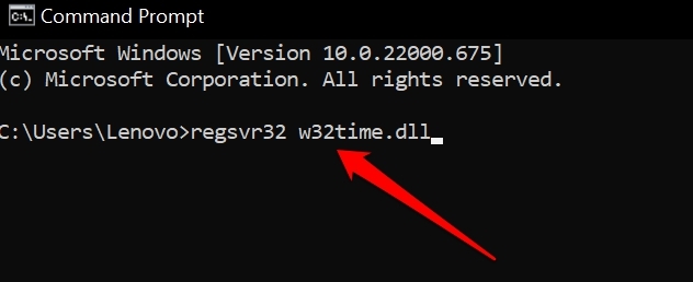 register w32time dll file on Windows