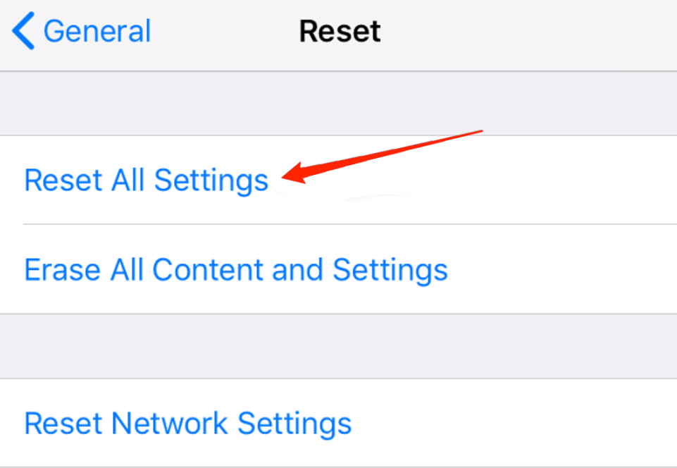 reset iphone