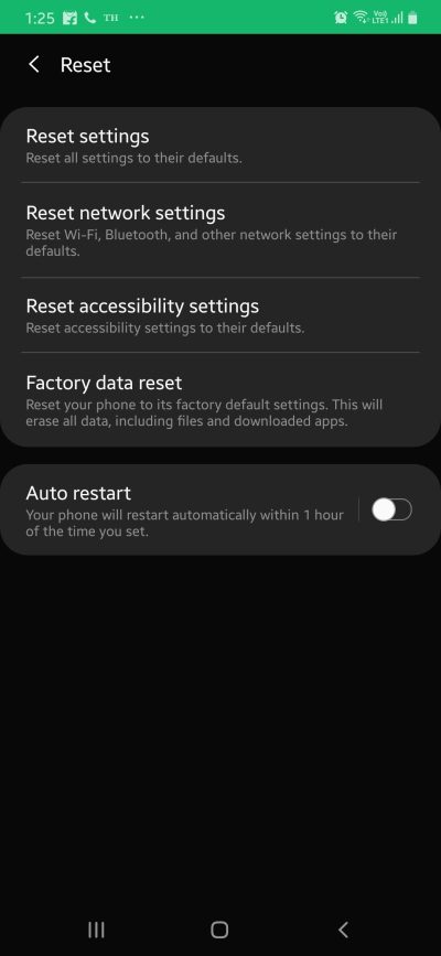 reset samsung device