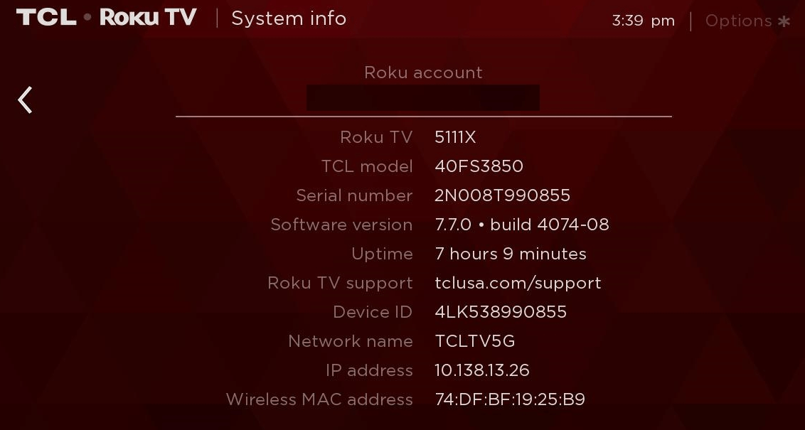 How to mirror Mac to Roku System info