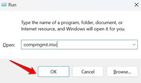 run compmgmt on Windows