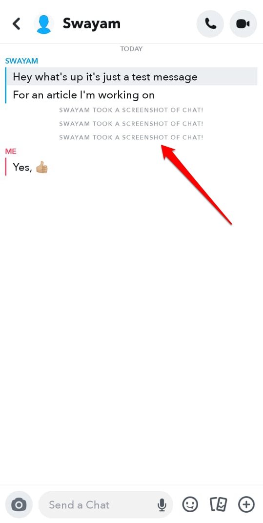 save Snapchat messages using screenshot