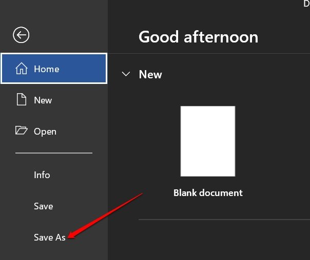 save a document file to explorer