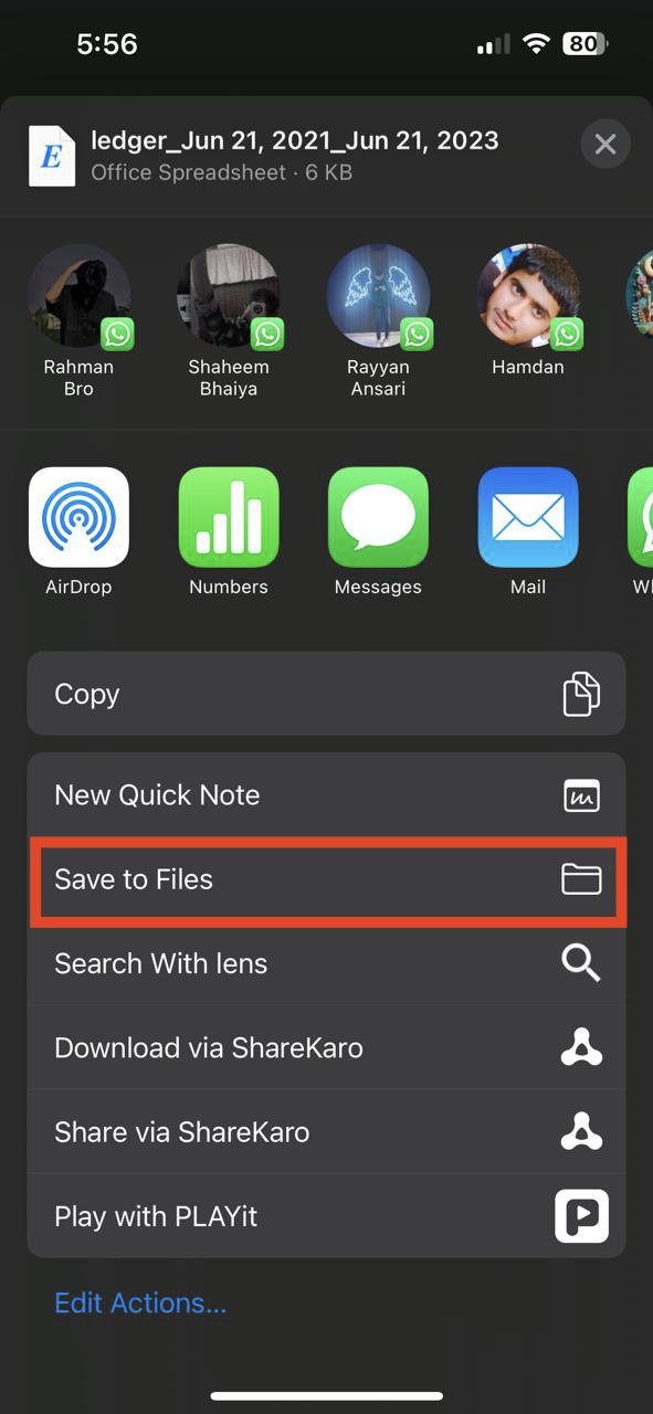 save attachment to files