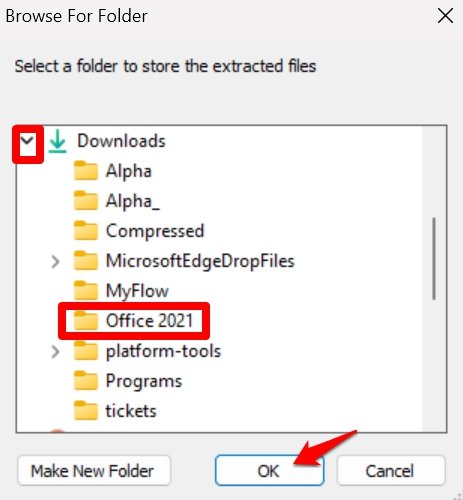 select the folder to extract deployment tool content