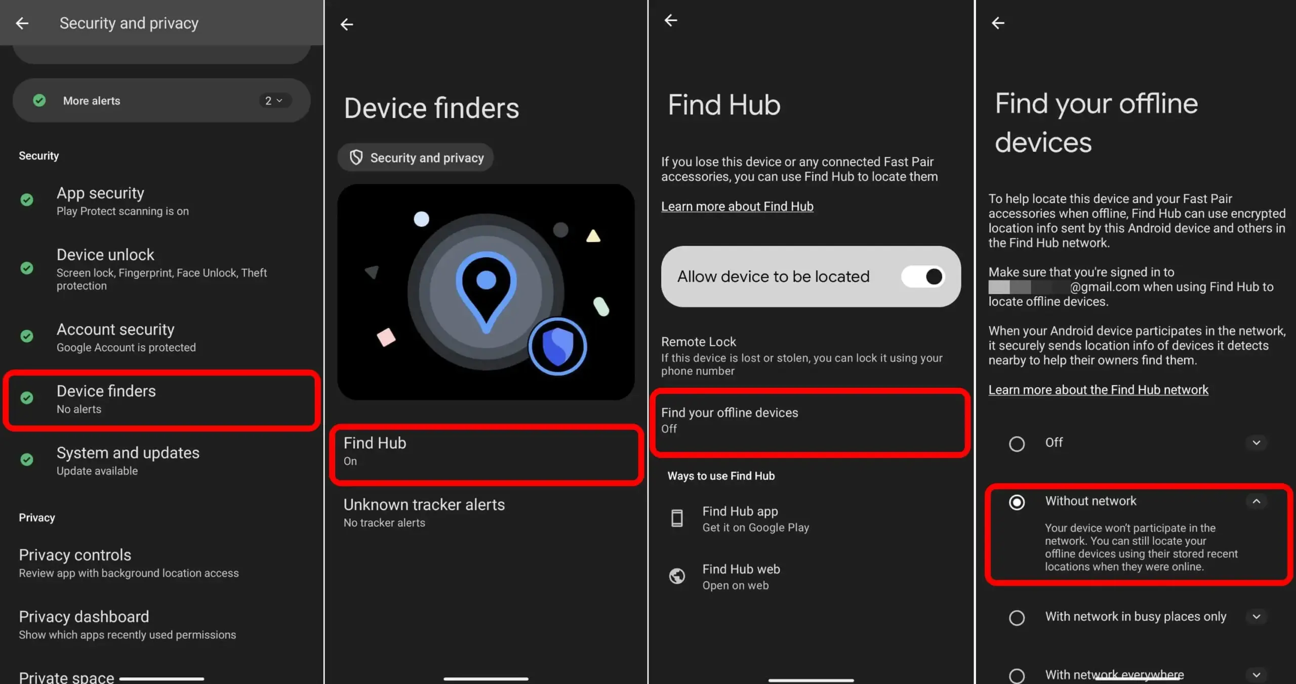 set-Find-Hub-to-find-lost android devices without network scaled