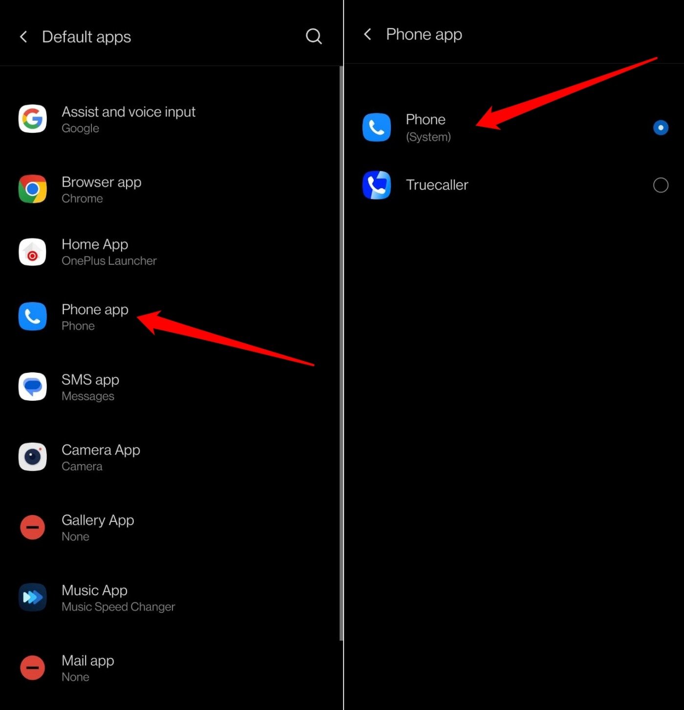set google phone as the default calling app
