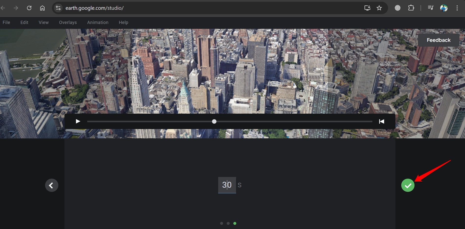 set time duration of drone footage