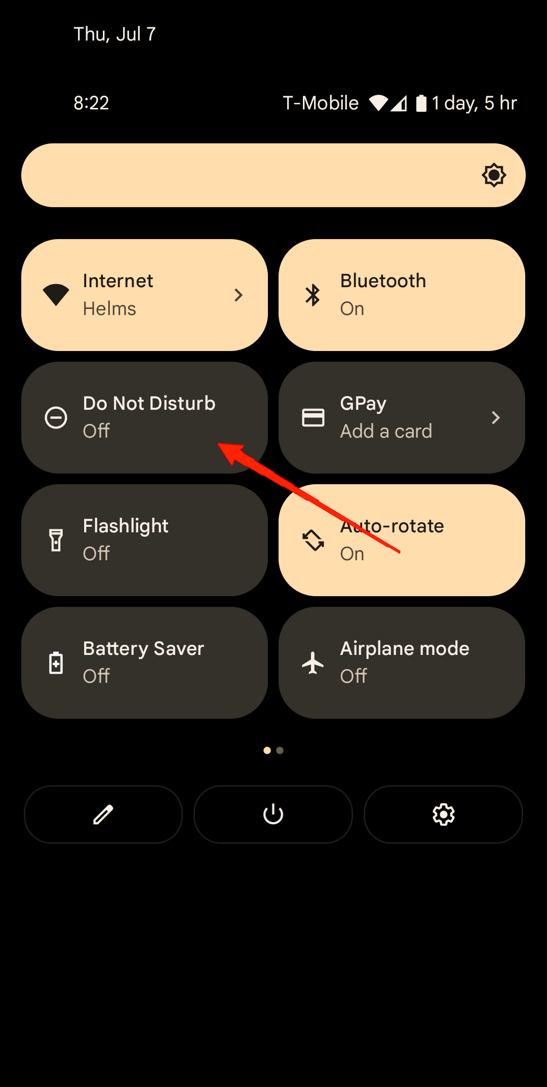simply tap on the option once again to turn it off.