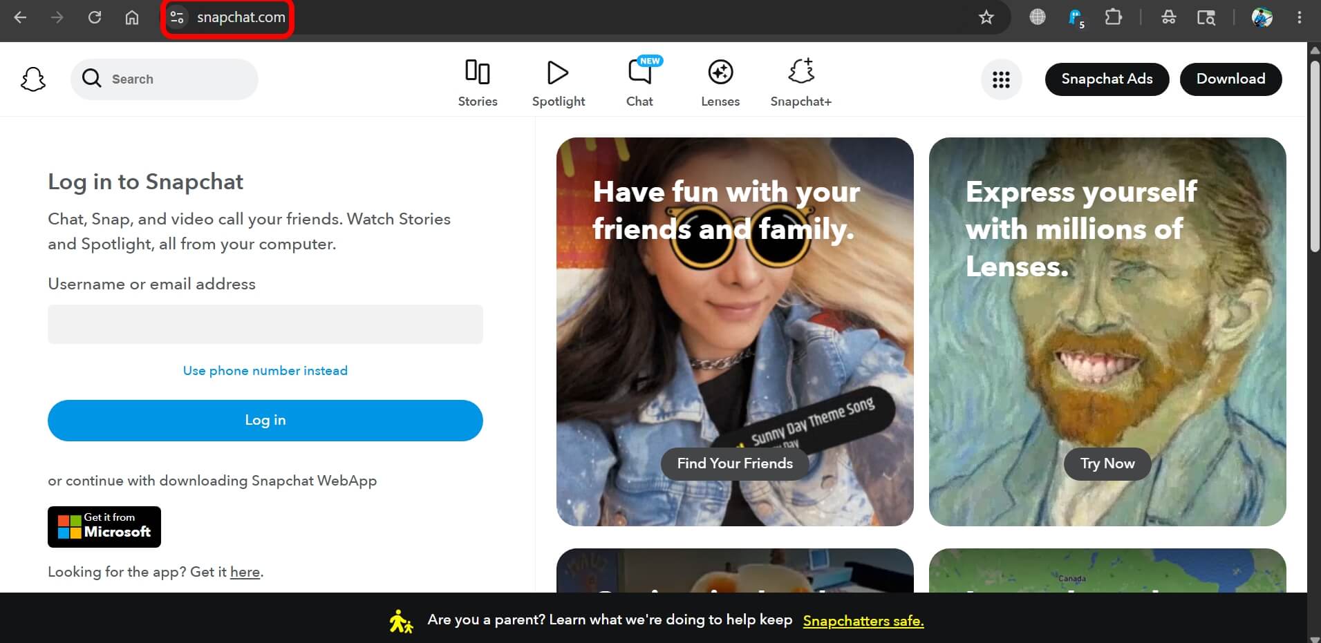snapchat web 2026