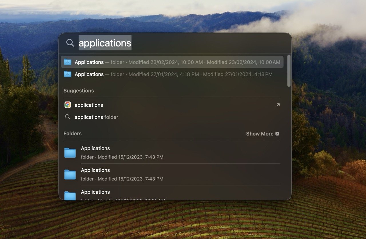 Open Applications on Mac With Spotlight Search