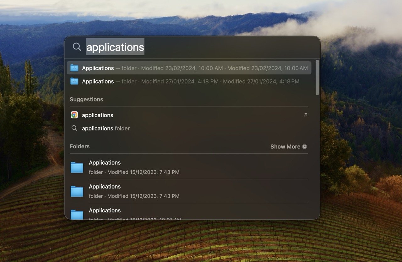 Open Applications on Mac With Spotlight Search 