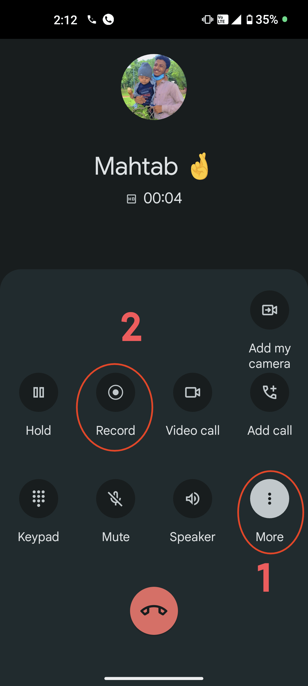 start recording a call