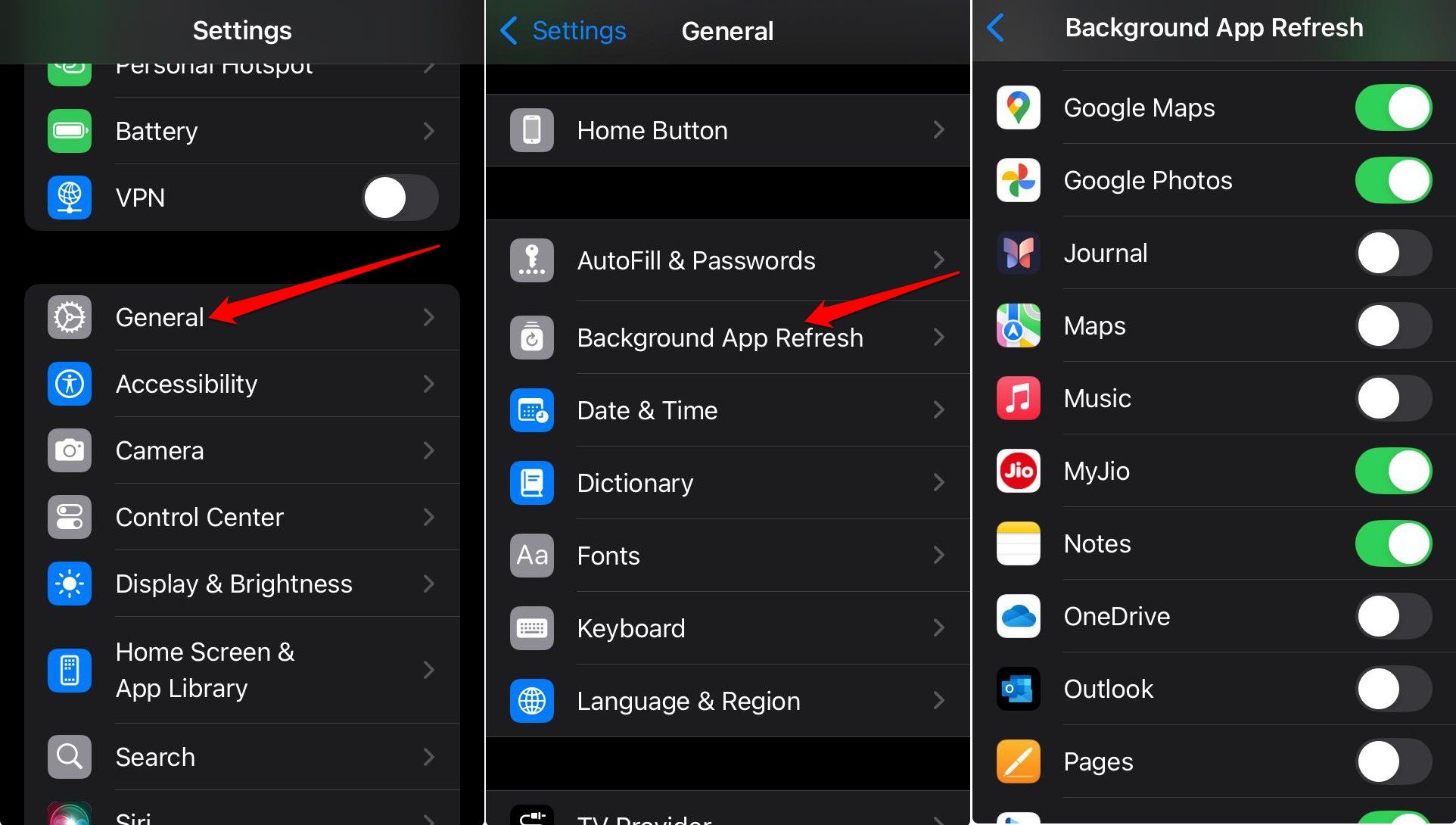 stop background refresh for iPhone apps