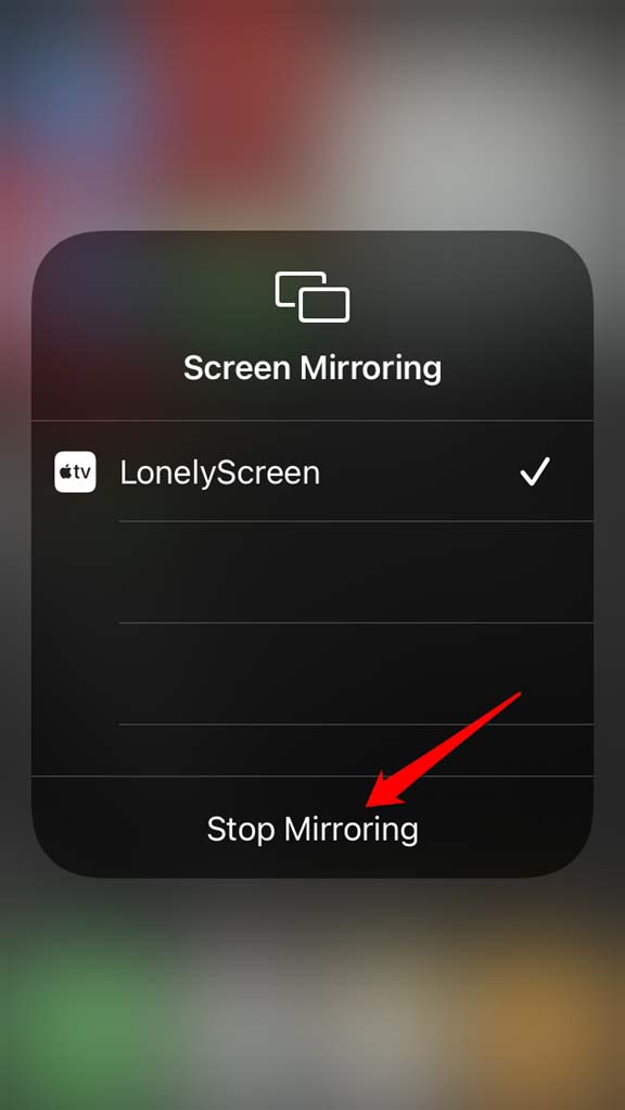 stop mirroring iPhone screen