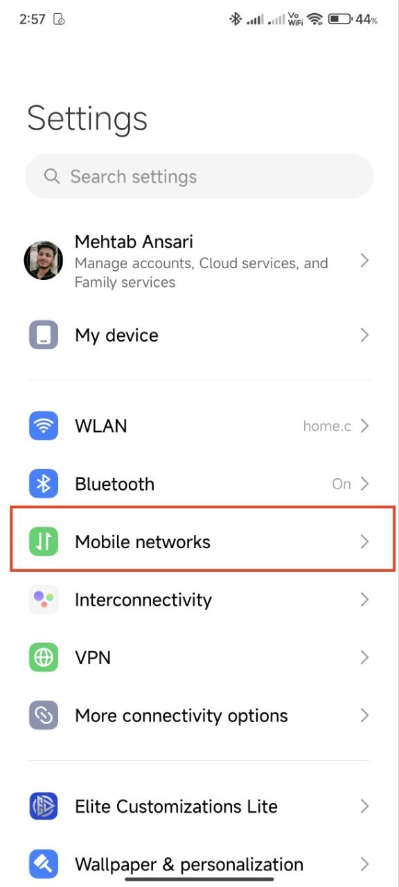 tap on mobile networks