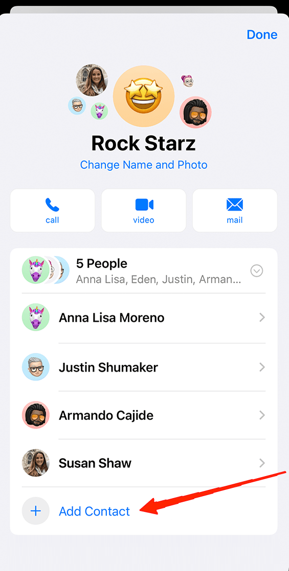 tap on the + icon and choose the contact from your contact list