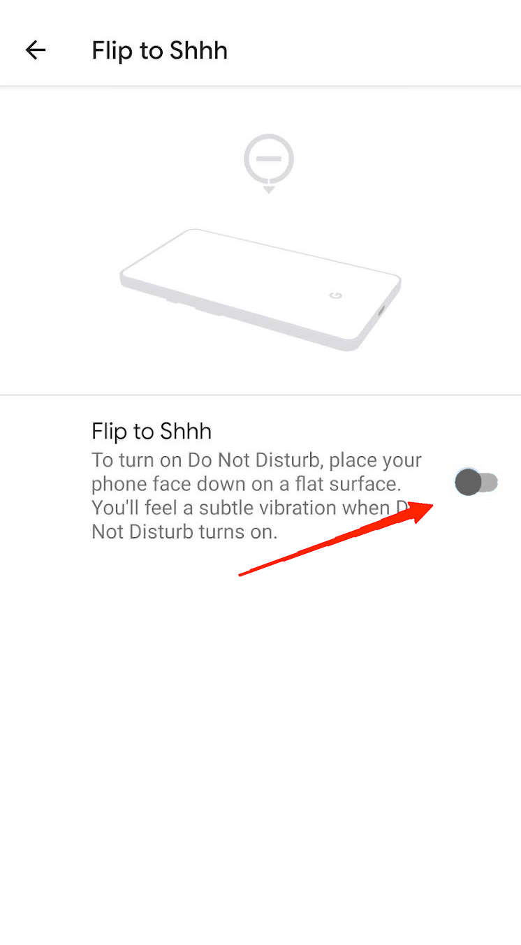 tap on the toggle beside to disable the feature