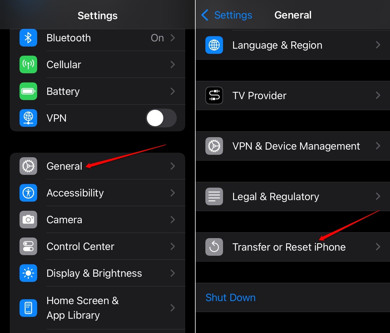 transfer reset iPhone in iOS 18
