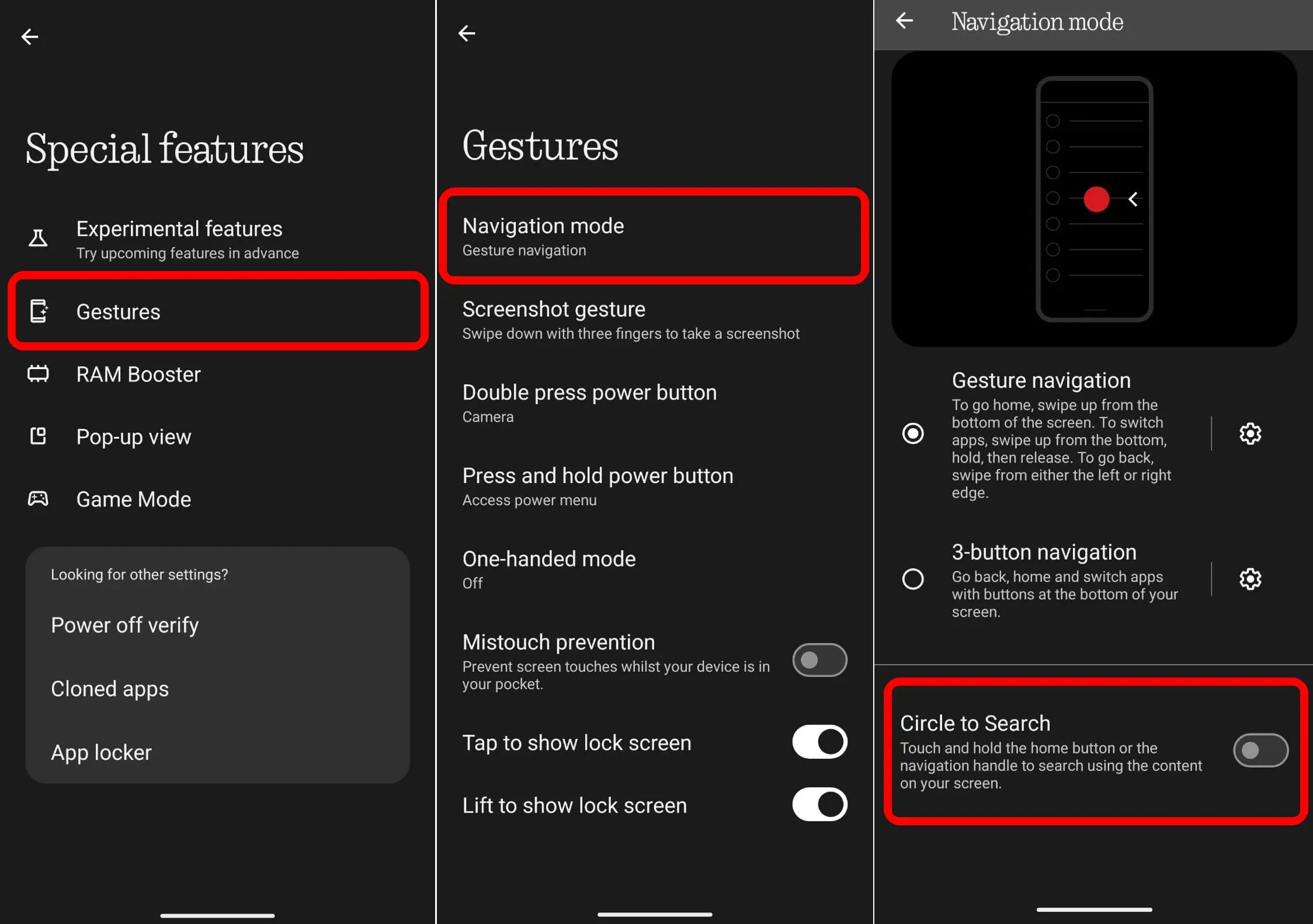 turn off Circle to Search on Android