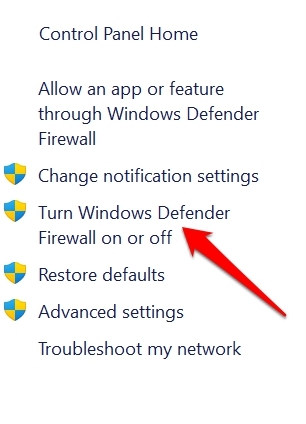 turn off Windows Defender