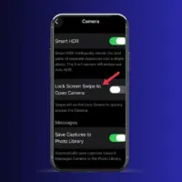 turn off lock screen swipe to open camera on iPhone iOS 26