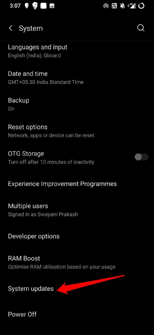 update Android OS