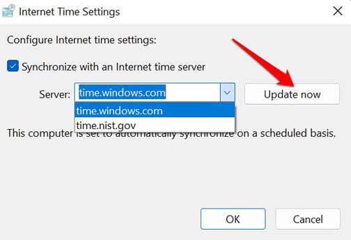 update time server