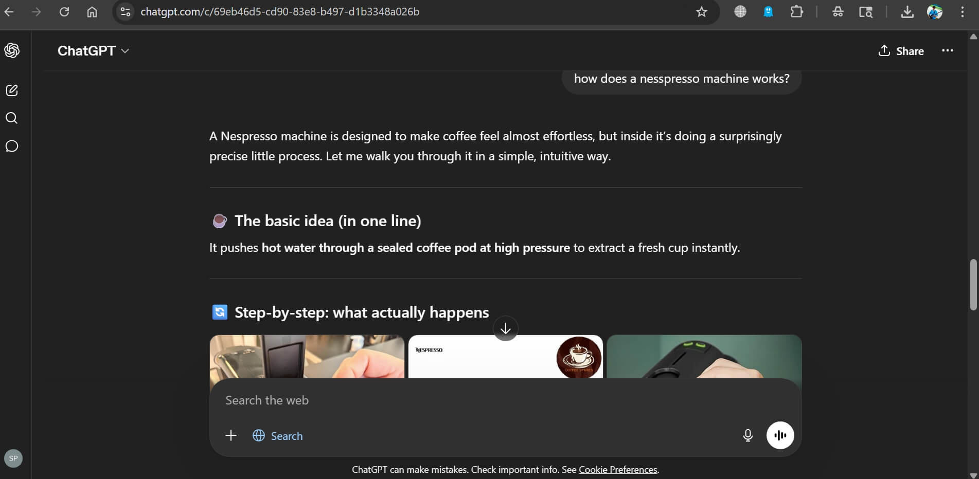 using ChatGPT to find information