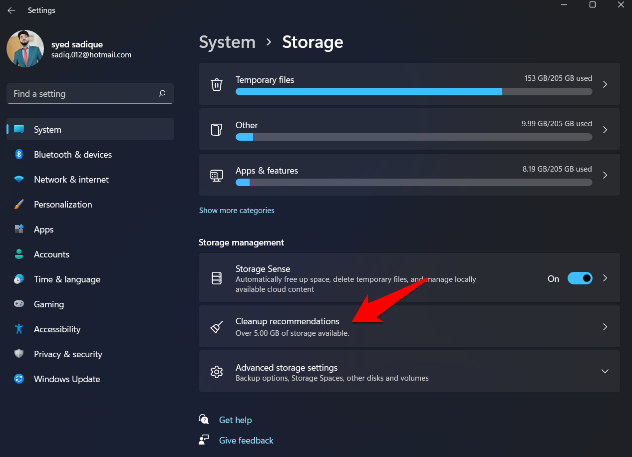 windows 11 cleanup recommendations