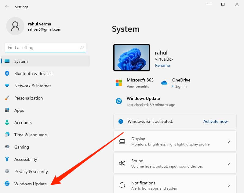 windows 11 settings