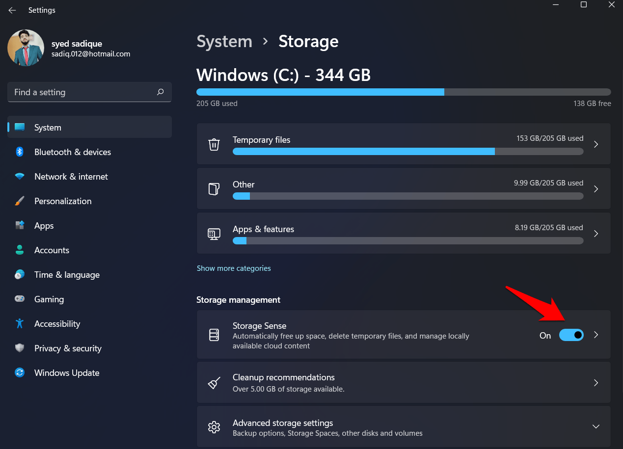 windows 11 storage sense