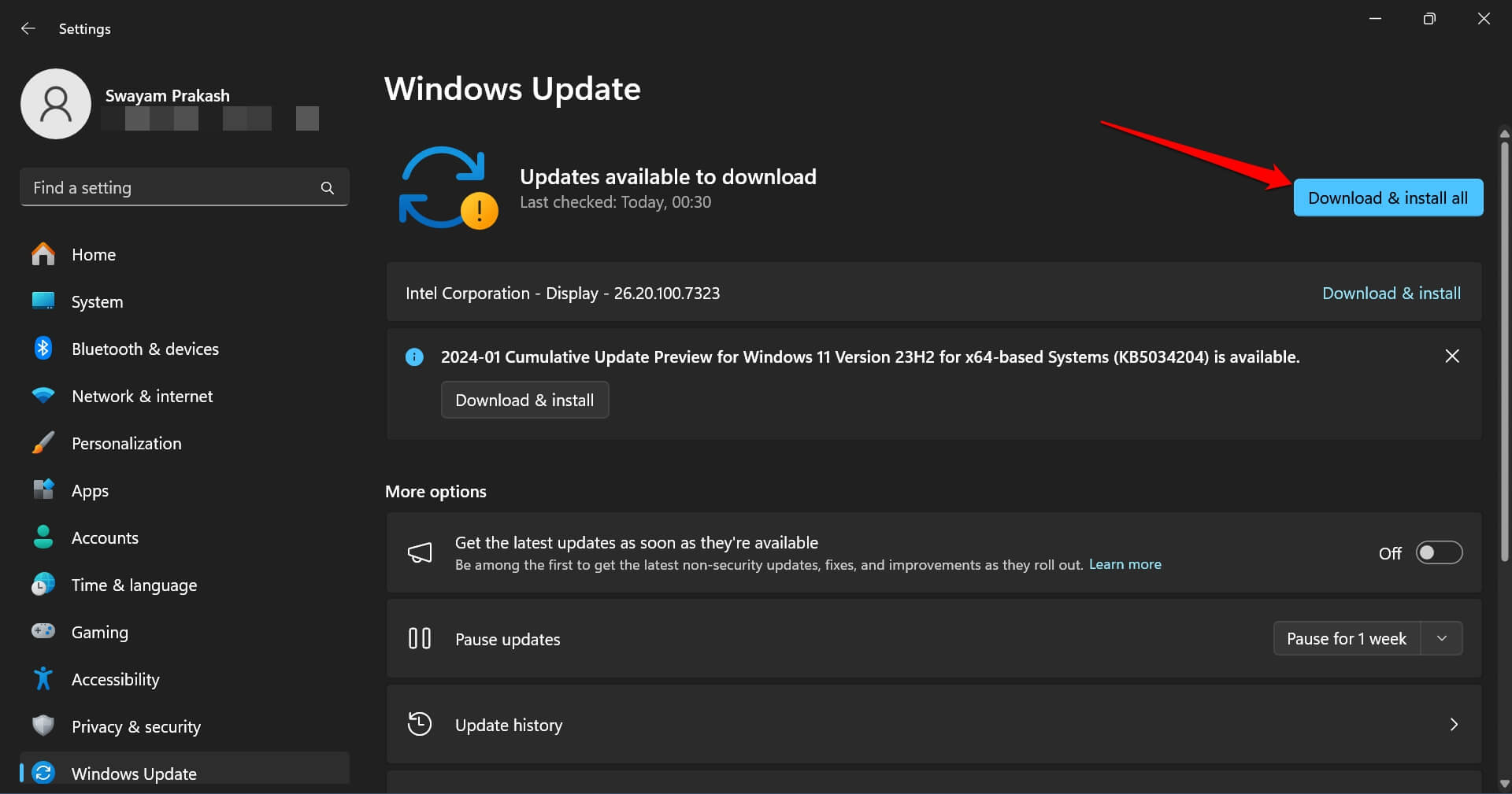 windows 11 update available to download
