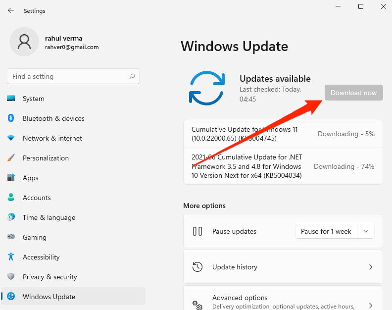 windows 11 upgrade not downloading