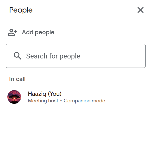 google meet companion mode user