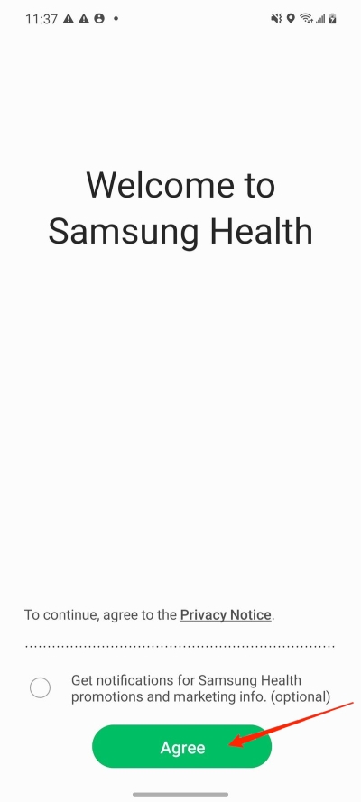 samsung health mainpage