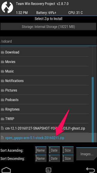 Steps to Install The GApps on Your Android 13 ROM